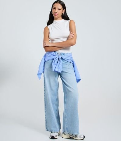 Blusa sin Manga en Jersey con Drapeados Laterales 2