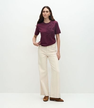 Remera en Algodón con Bordado Floral 2
