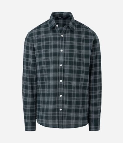 Camisa Manga Larga en Tricolina de Cuadros 3