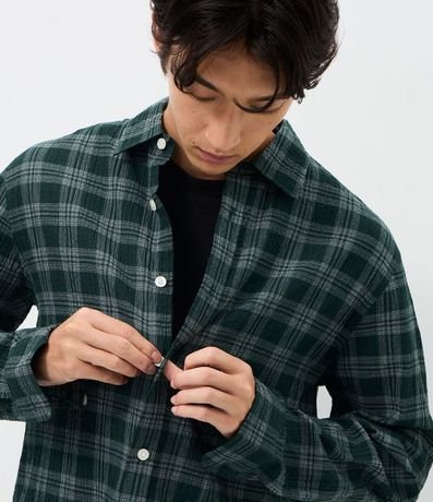 Camisa Manga Larga en Tricolina de Cuadros 2