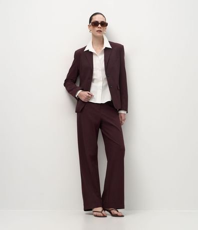 Blazer Sastre con Estampa de Rayas de Tiza y Solapas Delanteras 2