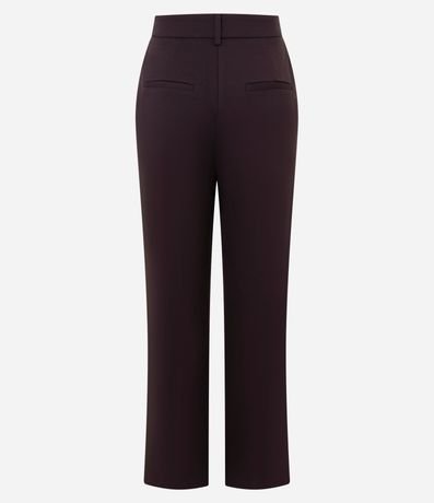 Pantalón Recto Básico en Punto Roma con Bolsillo Trasero 6