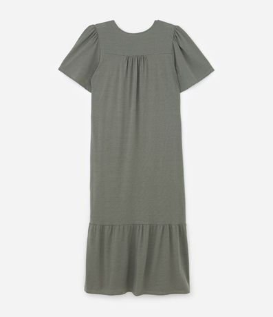 Vestido Midi en Algodón a con Recorte Fruncido en la Pollera Curve & Plus Size 2