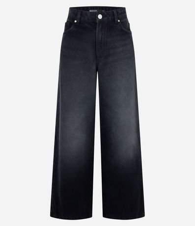 Pantalón Wide Leg en Jeans con Cintura Baja 1