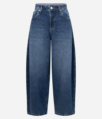 Pantalón Barrel en Jeans con Cintura Alta