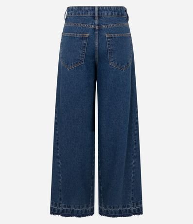 Pantalón Super Wide en Jeans con Cintura Mediana y Ruedo Deshilachado 6