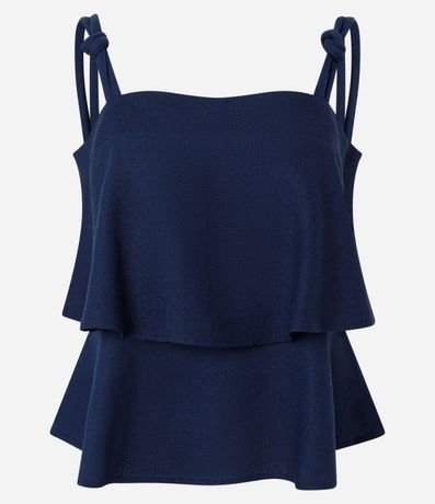 Blusa en Capas con Detalle de Nudo en el Bretel 5