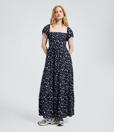 Vestido New Midi en Viscosa con Estampa Floral 1