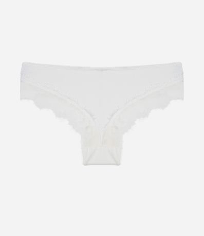 Bombacha Boyshort en Algodón Texturizado con Encaje Contrastante 6