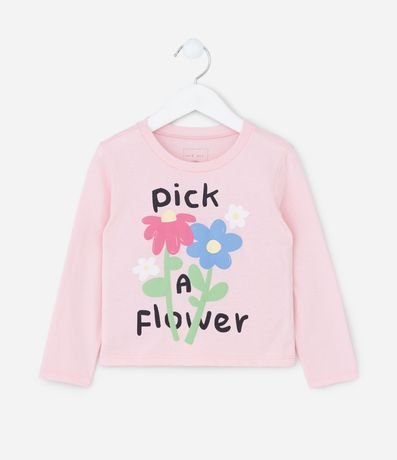 Blusa Slim Infantil con Estampado Floral – Talle 1 a 5/6