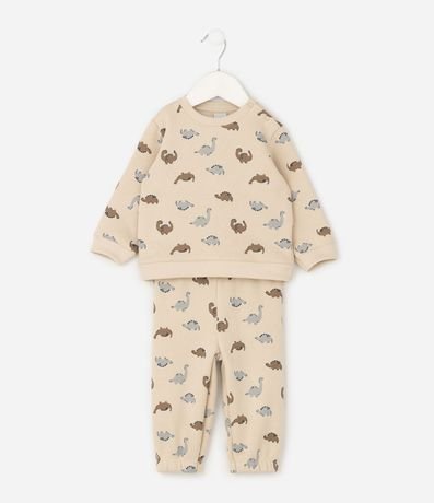 Conjunto Infantil con Saco Dinosaurio y Pantalón Jogger – Talle RN a 18 Meses 3