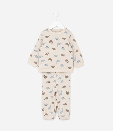 Conjunto Infantil con Saco Dinosaurio y Pantalón Jogger – Talle RN a 18 Meses 2