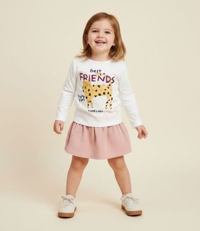Blusa Infantil Relaxed con Estampa de Gatito – Talle 1 a 5/6 años