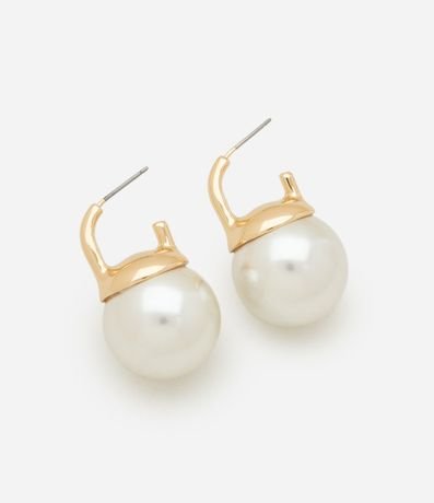 Caravana Botón de Perla con Base Metalizada