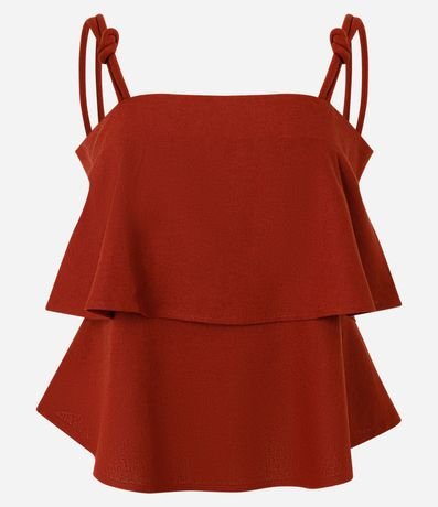 Blusa en Capas con Detalle de Nudo en el Bretel 5