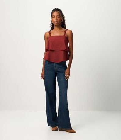 Blusa en Capas con Detalle de Nudo en el Bretel 2