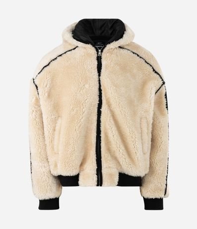 Campera Masculina Fleece con Detalles Contrastantes 5