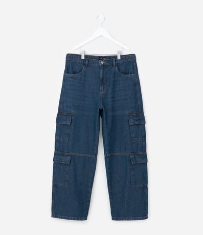 Pantalón Infantil Skater en Jeans con Multibolsillos – Talle 7 a 14 años