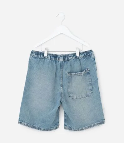 Bermuda Infantil en Jeans con Cintura Elástica y Cordón – Talle 5 a 14 años 3