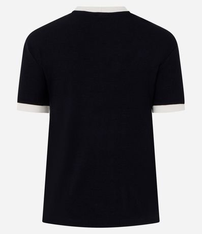 Blusa Manga Corta en Rib con Botones en el Hombro 6