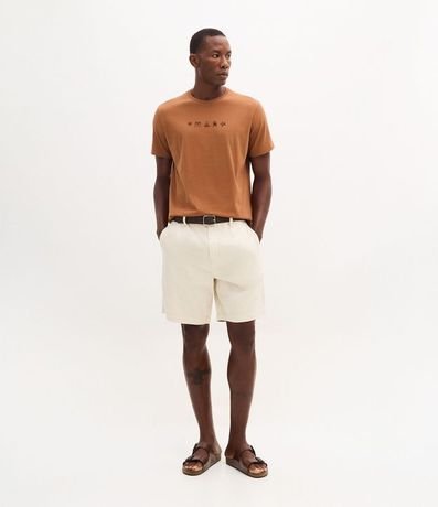 Remera en Algodón con Estampado de Íconos Playeros 2