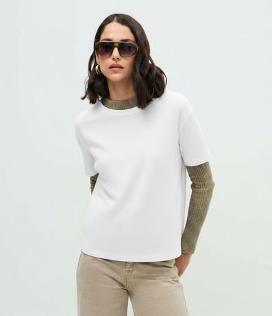 Blusa Básica Regular de Algodón