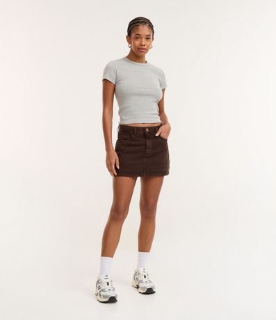 Blusa Alargada Ajustada en Rib 2