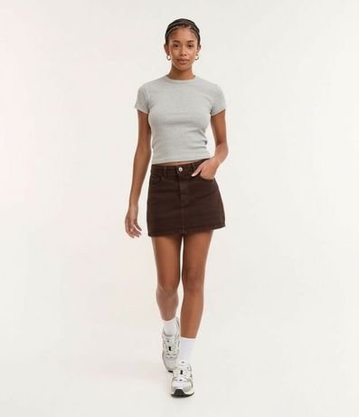 Blusa Alargada Ajustada en Rib 5