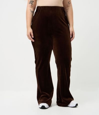 Pantalón Deportiva en Plush con Recortes Curve & Plus Size 3