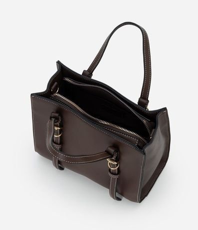 Bolsa Satchel Mediana con Correa de Mano Desmontable y Boho Romántico 4