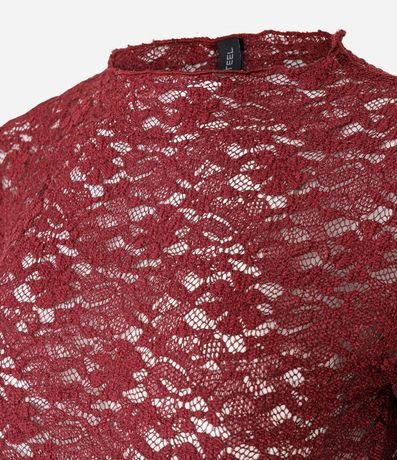 Blusa Manga Larga en Encaje Texturizada 2