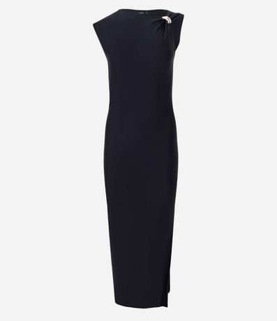 Vestido Midi con Hebilla en la Asa y Fruncido en el Lateral 5