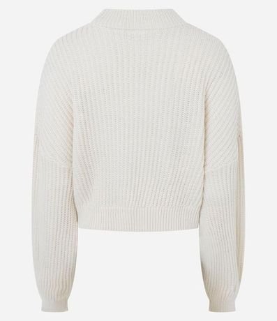 Blusa en Punto con Cuello Alto y Manga Amplia 3
