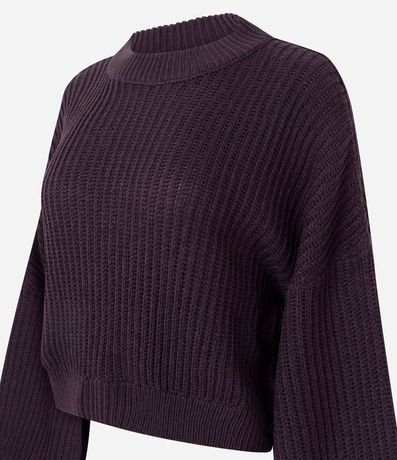 Blusa en Punto con Cuello Alto y Manga Amplia 6