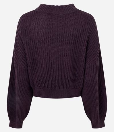 Blusa en Punto con Cuello Alto y Manga Amplia 7
