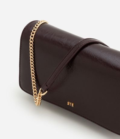 Cartera Transversal Pequeña en PU con Correa de Cadena 6