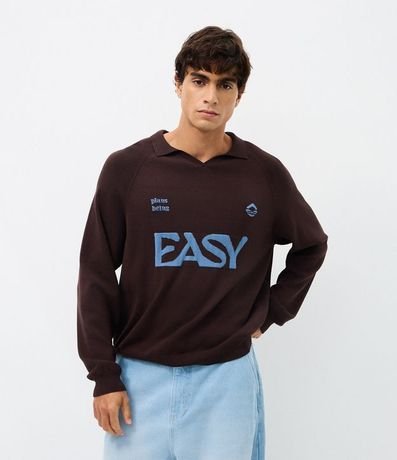 Suéter Boxy en Jacquard con Lettering 3