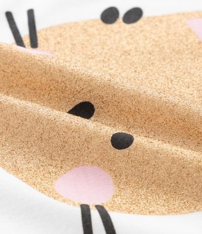 Remera Infantil con Estampado Gato Purpurina - Talle 1 A 6 años 3