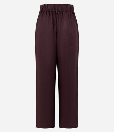 Pantalón Recto en Lino con Cintura Elástica 6