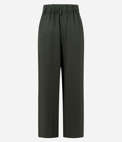 Pantalón Recto en Lino con Cintura Elástica 6