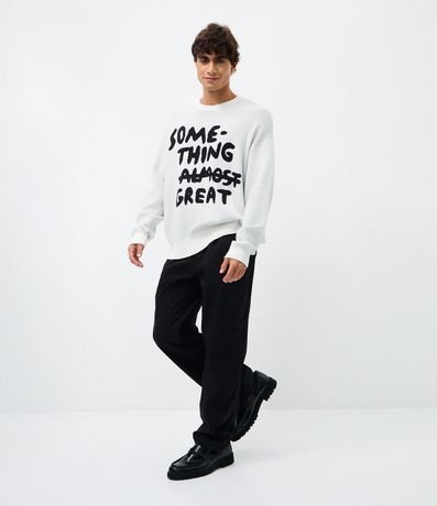 Suéter Boxy en Jacquard con Lettering 2