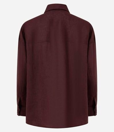 Camisa Oversized en Lino con Bolsillo en el Pecho 7