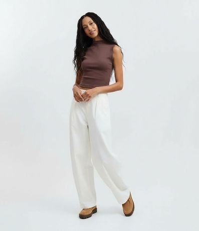 Blusa Acanalada en Rib con Cuello Alto 4