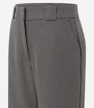 Pantalón Recto Sastrer con Estampa de Pied de Poule 6