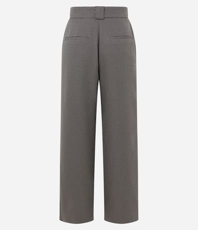Pantalón Recto Sastrer con Estampa de Pied de Poule 7