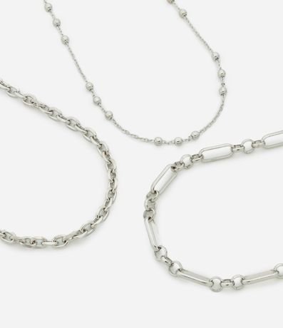 Collar Capas Metalizadas con Diferentes Texturas
