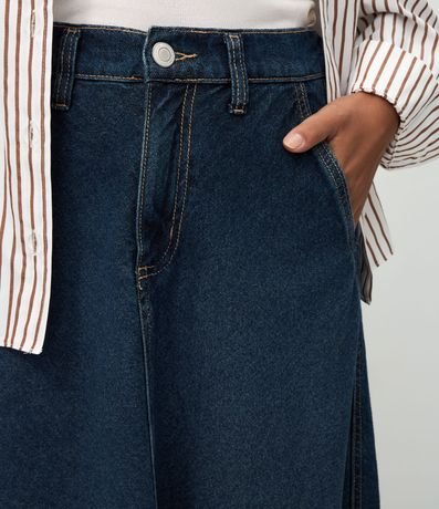 Pollera Midi Evasê en Jeans con Recorte en el Biés 5