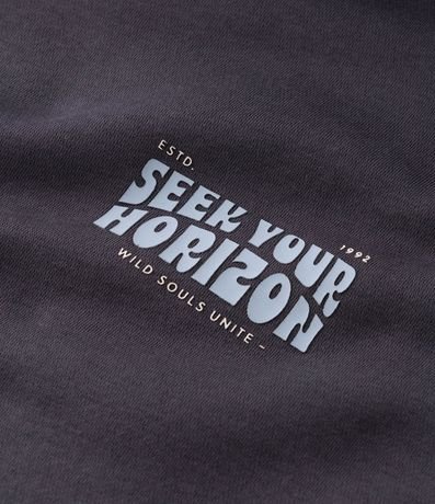 Algodón con Lettering Seek Your Horizon y Capucha 9