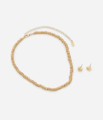 Conjunto de Collar Corto de Entremedios y Caravanas Pequeñas 3