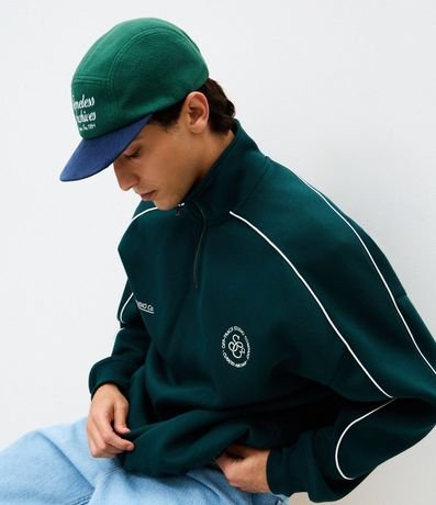 Saco Masculino Algodón Deportivo Half Cremallera Boxy 4
